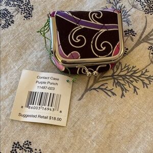 Vera Bradley Purple and Pink Swirl Contact Case